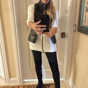 Aerie Cream cableKnit sweater+2